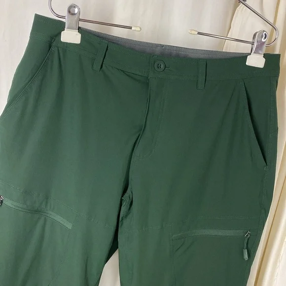 Eddie Bauer 10 2.0 Polar Fleece Lined Pants Forest Green Ice Fishing Snowshoeing - Picture 5 of 9